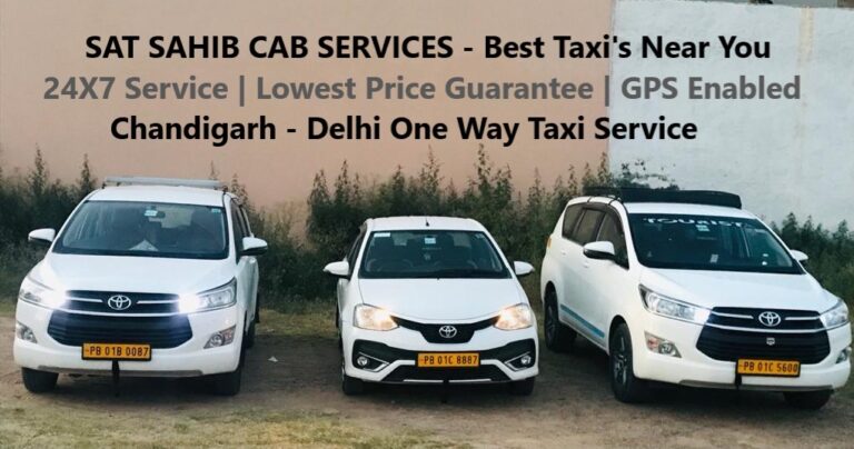 Sat Sahib Chandigarh taxi service