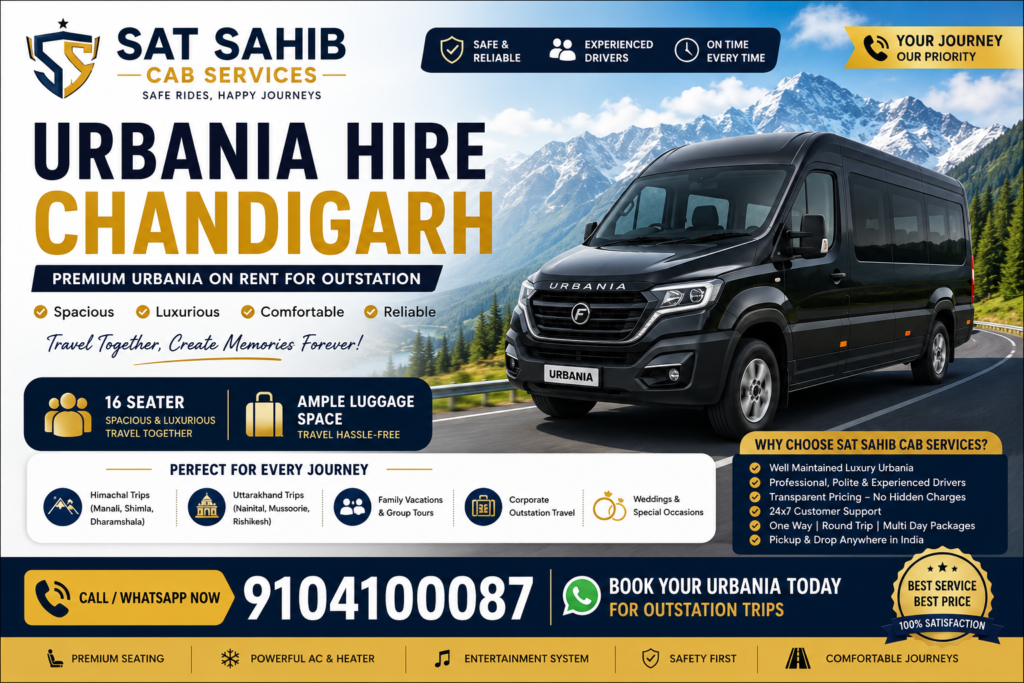 Hire Force Urbania Traveller in Chandigarh urbania in chandigarh for manali